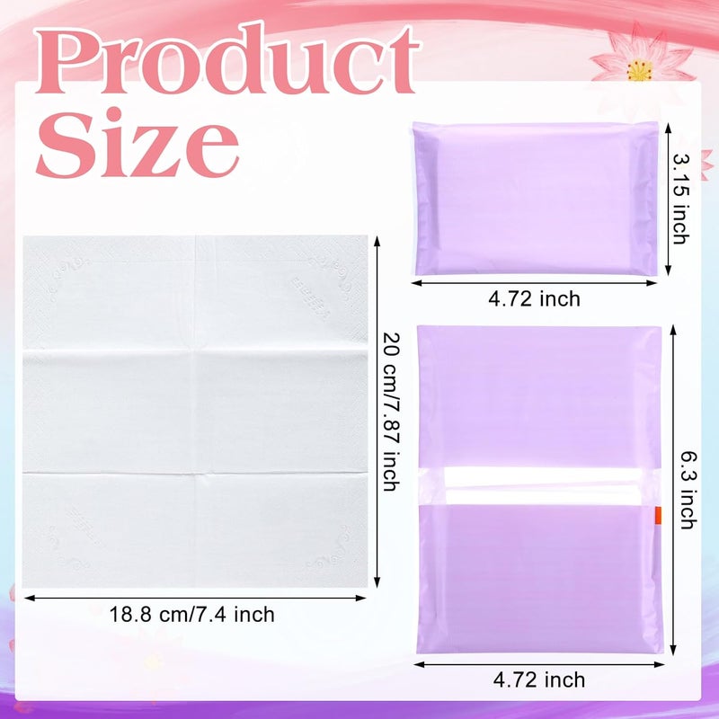 PerKoop 100 Pack Pocket Tissues Travel Slim Packs Small Facial Tissues Wallet Size Toilet Paper for Travel Guest Wedding Supplies, 4 Styles (Morandi Style) - Image 2
